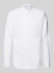 Slim Fit Freizeithemd mit Brusttasche Modell 'BROOK OXFORD' von Jack & Jones Premium Weiß - 33