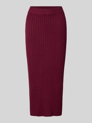 Gebreide rok met structuurmotief, model 'KANITA' van Soyaconcept Bordeaux - 43