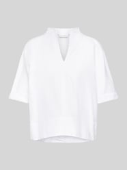 Bluse mit Kelchkragen von Eterna Weiß - 10