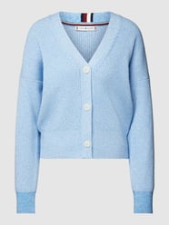 Cardigan mit Strukturmuster Modell 'MOULINE' von Tommy Hilfiger Blau / Türkis - 43