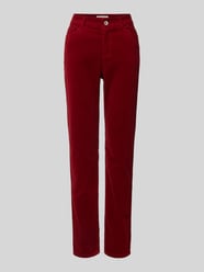 Ribcordbroek in 5-pocketmodel, regular fit van Christian Berg Woman Rood - 17