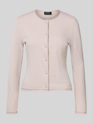 Strickjacke aus Viskose-Mix mit Rundhalsausschnitt von Marc Cain Beige - 48