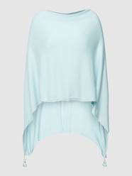 Poncho mit Quasten von comma Blau - 13