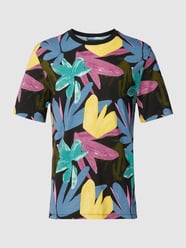 Regular Fit T-Shirt mit Allover-Muster von Scotch & Soda Grau / Schwarz - 30