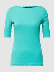 T-Shirt mit U-Boot-Ausschnitt von Lauren Ralph Lauren Türkis - 2