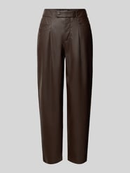 Wide Leg Kunstlederhose mit Bundfalten von Buena Vista - 1