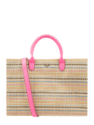 Torba shopper ze słomy papierowej  od Stuff Maker Beżowy - 45