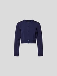 Cropped Strickjacke mit Brand-Detail von Marc Jacobs Blau - 34