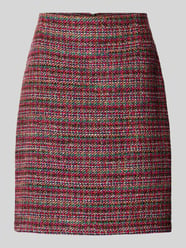 Knielange rok met structuurmotief van Christian Berg Woman Fuchsia - 3