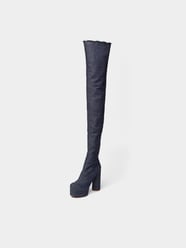 Overknees mit Plateau-Absatz von VETEMENTS Blau / Türkis - 25