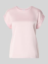 T-shirt z okrągłym dekoltem model „ELLETTE” od VILA Fuksjowy - 12