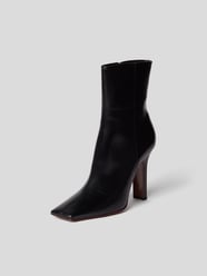 Eckige Stiefeletten aus Leder von VETEMENTS Grau / Schwarz - 31