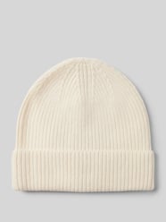 Beanie mit breitem Umschlag Modell 'Lexa' von LeGer by Lena Gercke Beige - 1