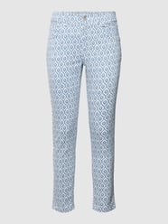 Skinny Fit Jeans mit Allover-Muster Modell 'ORNELLA' von Angels Blau - 46