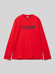 Longsleeve mit Label-Print von HUGO Rot - 1