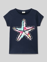 T-shirt z o kroju regular fit z interaktywnym wzorem od s.Oliver RED LABEL - 4