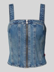 Stanik jeansowy z zamkiem błyskawicznym na całej długości od Levi's® - 4