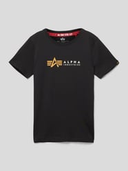 T-Shirt aus reiner Baumwolle von Alpha Industries Schwarz - 19