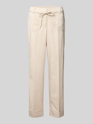 Straight Leg Stoffhose mit Bügelfalten Modell 'Meeri' von OPUS Beige - 43