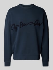 Sweatshirt mit Label-Stitching von G-Star Raw Blau - 14