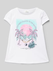 T-shirt rozkloszowany z błyszczącym nadrukiem od s.Oliver RED LABEL - 41