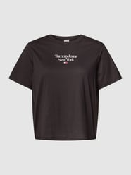PLUS SIZE T-shirt met labelprint van Tommy Jeans Curve Grijs / zwart - 7