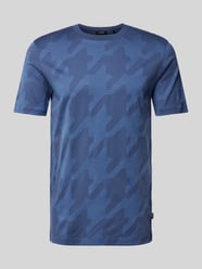 T-Shirt mit Label-Detail Modell 'Thompson' von BOSS Blau - 28