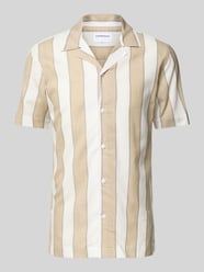 Relaxed Fit Freizeithemd mit Label-Detail und Umlegekragen von Lindbergh Beige - 37
