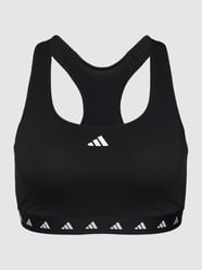 Biustonosz sportowy PLUS SIZE z nadrukiem z logo od Adidas Sportswear Plus Czarny - 35
