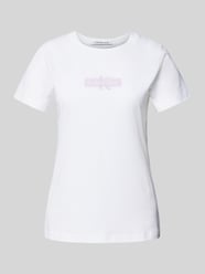 Slim Fit T-Shirt mit Label-Print Modell 'MONOLOGO' von Calvin Klein Jeans Weiß - 15