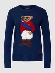 Pullover mit Seitenschlitzen Modell 'BEAR' von Polo Ralph Lauren Blau / Türkis - 11