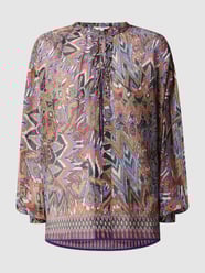 Blouseshirt met abstract motief  van Frogbox Paars - 15