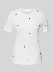 Regular fit T-shirt van puur biologisch katoen Model 'KETTY LIFE' van ONLY - 38
