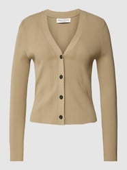 Strickjacke in Ripp-Optik von Marc O'Polo Beige - 44