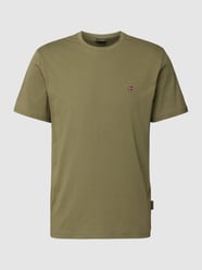 T-Shirt mit Label-Stitching Modell 'SALIS' von Napapijri Grün - 24