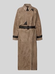 Ledermantel mit Gürtel und Ärmelriegeln von Emporio Armani - 23