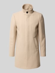 Regular fit lange jas van katoenmix met viscose van Matinique Beige - 3