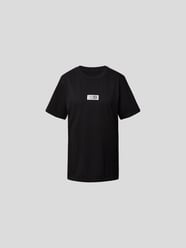 T-Shirt mit Logo-Applikation von MM6 Maison Margiela Grau / Schwarz - 30