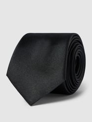 Stropdas van zijde met subtiele glans (6,5 cm) van Willen Grijs / zwart - 8