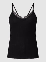 Top in lingerielook met kant, model 'Maya' van Saint Tropez Zwart - 14