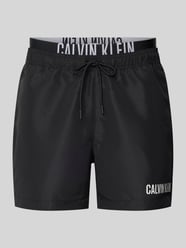 Regular Fit Badeshorts mit Label-Print von Calvin Klein Underwear Schwarz - 42