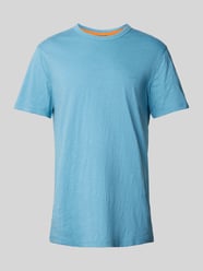 T-Shirt mit Label-Detail von BOSS Orange Blau - 35