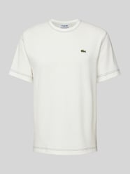 T-Shirt mit Label-Badge von Lacoste Weiß - 2