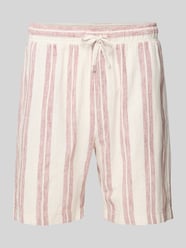 Shorts aus Leinen-Baumwoll-Mix mit elastischem Bund von MCNEAL Bordeaux - 40