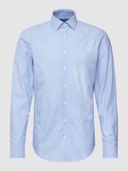 Slim Fit Business-Hemd mit Streifenmuster von Jake*s Blau / Türkis - 35