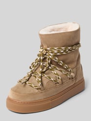 Boots aus Leder-Mix mit Logo-Detail von INUIKII Beige - 45