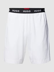 Sweatshorts mit Label-Details von HUGO Weiß - 25