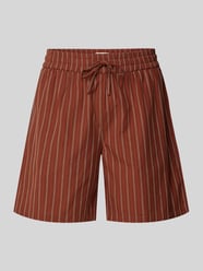Shorts mit Streifenmuster von Thinking Mu Rot - 39