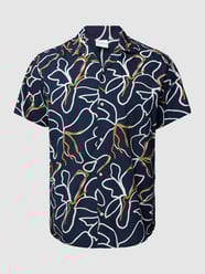 Koszula casualowa PLUS SIZE z nadrukiem na całej powierzchni model ‘BLATROPIC’ od Jack & Jones Plus Niebieski - 37