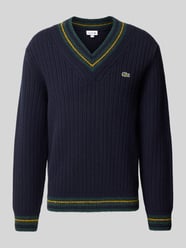 Sweter o kroju relaxed fit z czystej wełny od Lacoste - 4